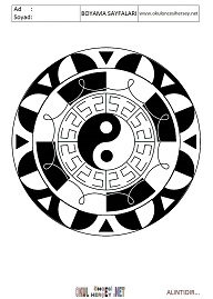 Mandala boyama sayfaları